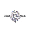 Adjustable Brass with Cubic Zirconia Cuff Rings FS-WGFA75B-01-1