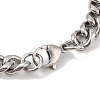 Ion Plating(IP) 304 Stainless Steel Twisted Chain Shaped Link Chain Bracelets for Men BJEW-B096-48C-AS-3