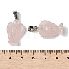 Natural Rose Quartz Pendants G-B127-10P-14-4
