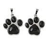 Natural Obsidian Pendants X-G-B194-02P-07-1