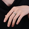 Brass Micro Pave Cubic Zirconia Finger Rings for Women PW-WG0F96B-01-2