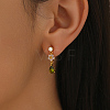 Brass Teardrop Dangle Stud Earrings LS-SW0277-4