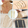 5M Rack Plating Brass Handmade Flat Sequin Chains CHC-SC0001-11-4