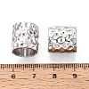 Textured Alloy Large Hole Beads PALLOY-T091-43P-3