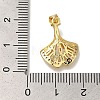 Fan Rack Plating Brass Micro Pave Clear Cubic Zirconia Pendants KK-U019-22G-3