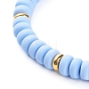 Butterfly Alloy Enamel Charm Bracelet for Teen Girl Women BJEW-JB06917-8