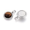 Natural Tiger Eye Pendants KK-N287-21P-2