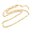5MM Brass Pave Cubic Zirconia Oval Link Chain Necklaces NJEW-D324-02G-02-3