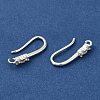 Rack Plating Brass Micro Pave Clear Cubic Zirconia Earring Hooks KK-A231-04S-2