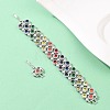 Platinum Tone Brass Micro Pave Cubic Zirconia Tennis Bracelets BJEW-B160-11P-2