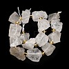 Raw Rough Natural Quartz Crystal Beads Strands G-Z087-A12-3