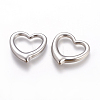 Tarnish Resistant Handmade Valentines Day Gifts Ideas for Him 201 Stainless Steel Open Heart Pendants STAS-Q114-1