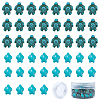 100Pcs 2 Sizes Dyed Synthetic Turquoise Beads Strands G-SC0001-59-1