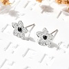 304 Stainless Steel Stud Earrings EJEW-F361-17P-4