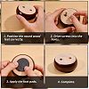 Wood Round Furniture Legs FIND-WH0199-412A-4