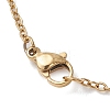 Handmade Flower Printed Porcelain Ceramic Beaded Star Pendant 304 Stainless Steel Chain Necklaces NJEW-MZ00143-5