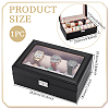PU Leather Watch Organizer Display Cases CON-WH0086-231-3