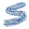 Anti-Tarnish Electroplate Glass Beads Strands EGLA-ZX010-8mm-09-3
