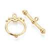 Brass Toggle Clasps KK-T077-01G-2