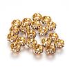 Brass Rhinestone Spacer Beads RB-A014-L5mm-01C-1