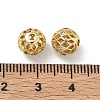 Brass Micro Pave Clear Cubic Zirconia Beads KK-D228-09G-2