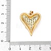 Brass Micro Pave Cubic Zirconia Pendants KK-A241-14B-G-3