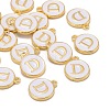 Golden Plated Alloy Charms LS-ENAM-S118-01D-4