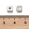Brass Micro Pave Clear Cubic Zirconia Beads KK-D229-20P-2