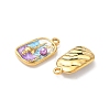 304 Stainless Steel Enamel Shell Shape Pendants STAS-I346-05G-05-2