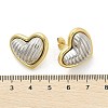 304 Stainless Steel Two Tone Stud Earrings EJEW-A124-01D-5