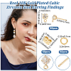 Beebeecraft 60Pcs Diamond Shape Brass Cubic Zirconia Stud Earring Findings KK-BBC0012-64-2