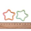 Spray Painted Electroplate Alloy Spring Gate Rings PALLOY-T092-62-3