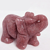 Natural Strawberry Quartz Carved Healing Elephant Figurines ELEP-PW0001-54A-1