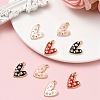 8Pcs 4 Colors Alloy Enamel Pendants ENAM-FS0001-63-8