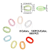 SUPERFINDINGS 700Pcs 7 colors Transparent Acrylic Linking Rings TACR-FH0001-08-6