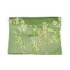 Plum Blossom Embroidery Silk Cloth Envelope Jewelry Storage Bags with Snap Button ABAG-N008-10x12-D01-3