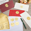 CRASPIRE 40 Sheets 4 Styles Self Adhesive Gold Foil Embossed Stickers DIY-CP0010-39-4