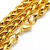 Fashionable 304 Stainless Steel Wheat Chain Necklaces for Men STAS-A028-N004G-2
