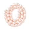 Electroplate Opaque Glass Imitation Pearl Beads Strands EGLA-H113-09B-01-2