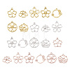 Cheriswelry 7 Style Alloy Open Back Bezel Pendants PALLOY-CW0001-03-10