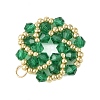 Imitate Austrian Crystal Bicone Glass Beaded Pendants PALLOY-MZ01394-01-2