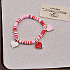 Valentine's Day Zinc Alloy Enamel Charm Bracelets FS-WG4D636-02-1