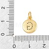 Brass Micro Pave Clear Cubic Zirconia Charms CU-CBA56CE-12G-G-3