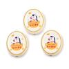 Printed Handmade Porcelain Beads PORC-B009-01A-1