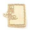 Butterfly Rectangle Frame Brass Stamp Heads AJEW-H149-04G-2