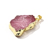 Raw Rough Natural Dyed Quartz Crystal Pendants G-G895-05LG-07-2