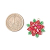 Christmas Glass Seed Beaded Snowflake Pendants PALLOY-MZ00800-2