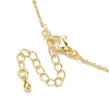 Natural Shell & Brass Pendant Necklaces NJEW-JN04890-01-5