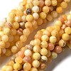 Natural Yellow Jade Beads Strands G-F591-17-10MM-2