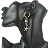 Star 304 Stainless Steel Hoop Earrings EJEW-JE07005-01-2